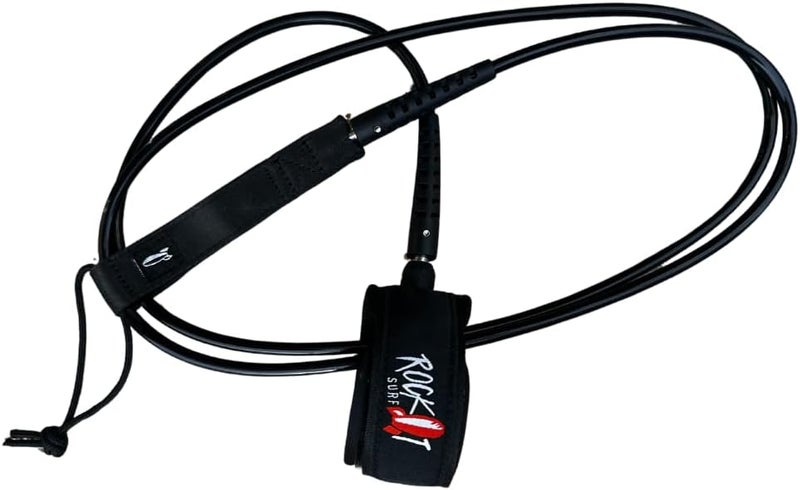 Rock.it Surf Premium Surfboard Leash, 6ft & 8ft Surf Board Leashes, 7mm Legrope Strap for Shortboard, Longboard or SUP Made with Recycled Materials, Extra Strength Velcro & Stainless Swivels - Image 5